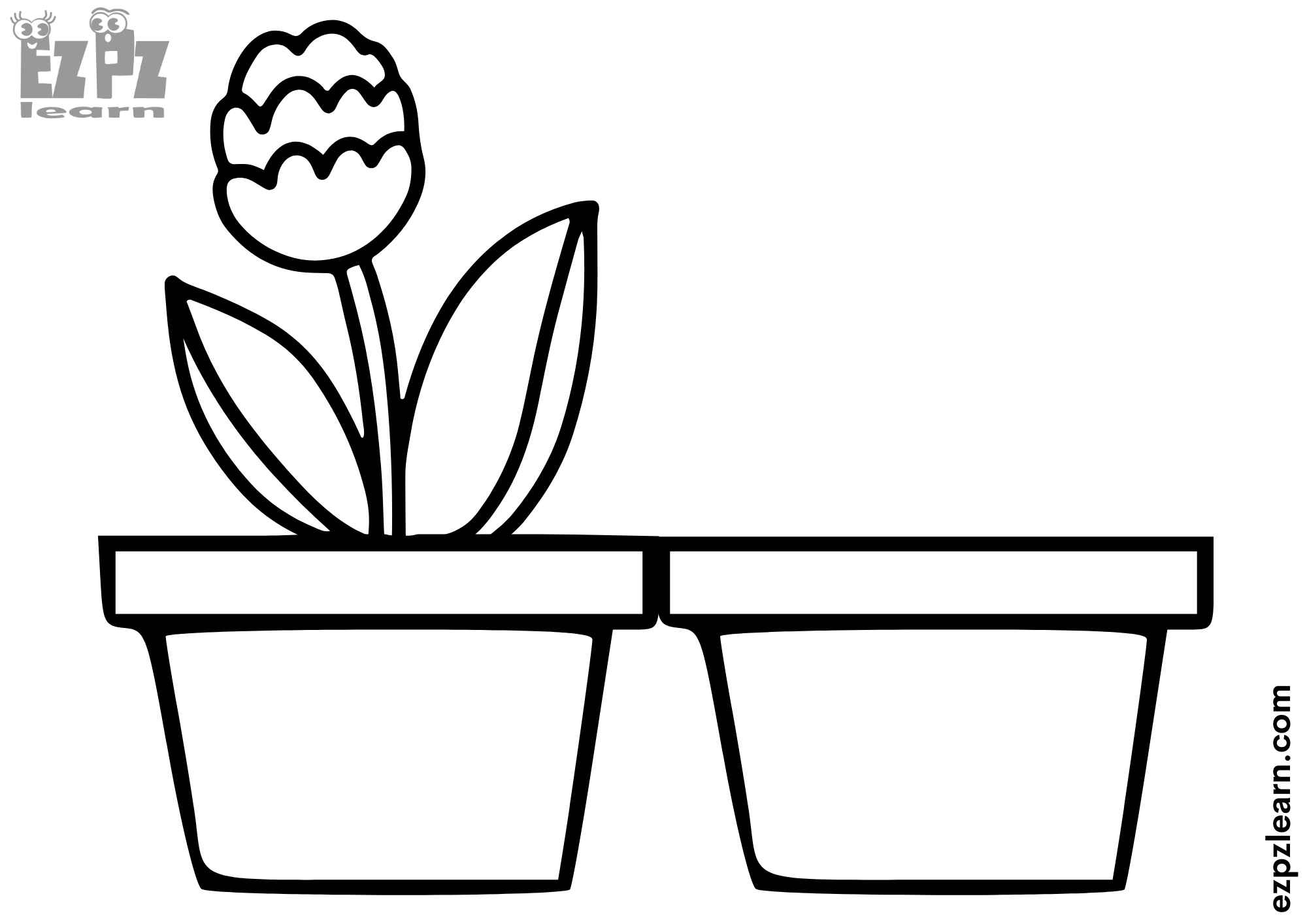 Flower and Pot Coloring Card for Women's Day and Mother's Day pdf